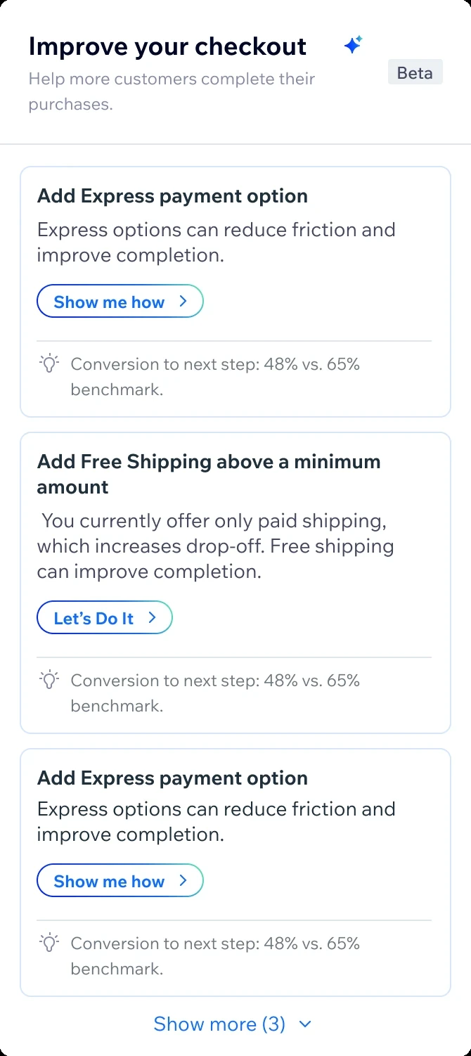 Version 2: no tag, title, short reasoning, button, and the benchmark separated under a divider