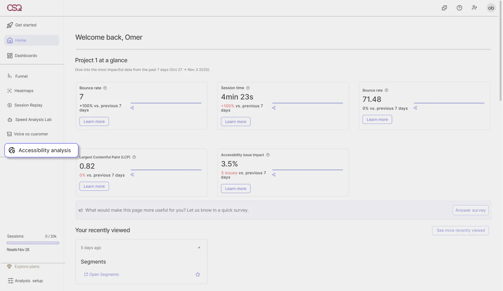 The final placement: a tab in the primary navigation